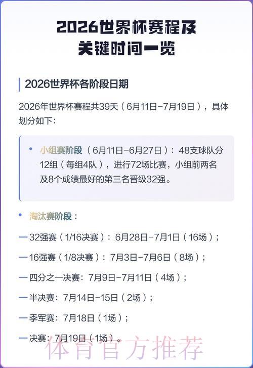 2026世界杯完整赛程今日完整安排怎么看 2026世界杯完整赛程今日完整安排怎么看